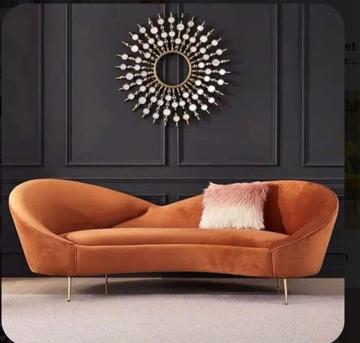Amber Velvet Sculptural Lounge