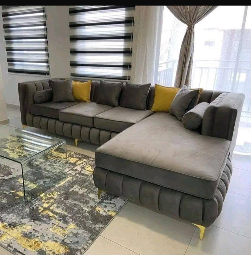 Graphite L-shape lounge