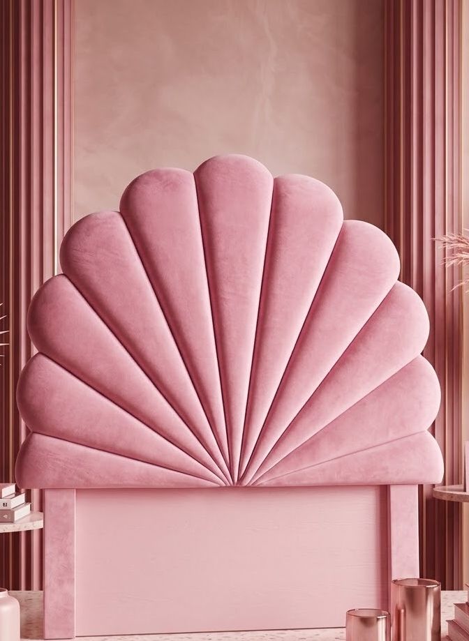 Blush Rose Scallop Shell kids Headboard